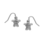 Burnished Pewter Inukshuk Dangle Earrings